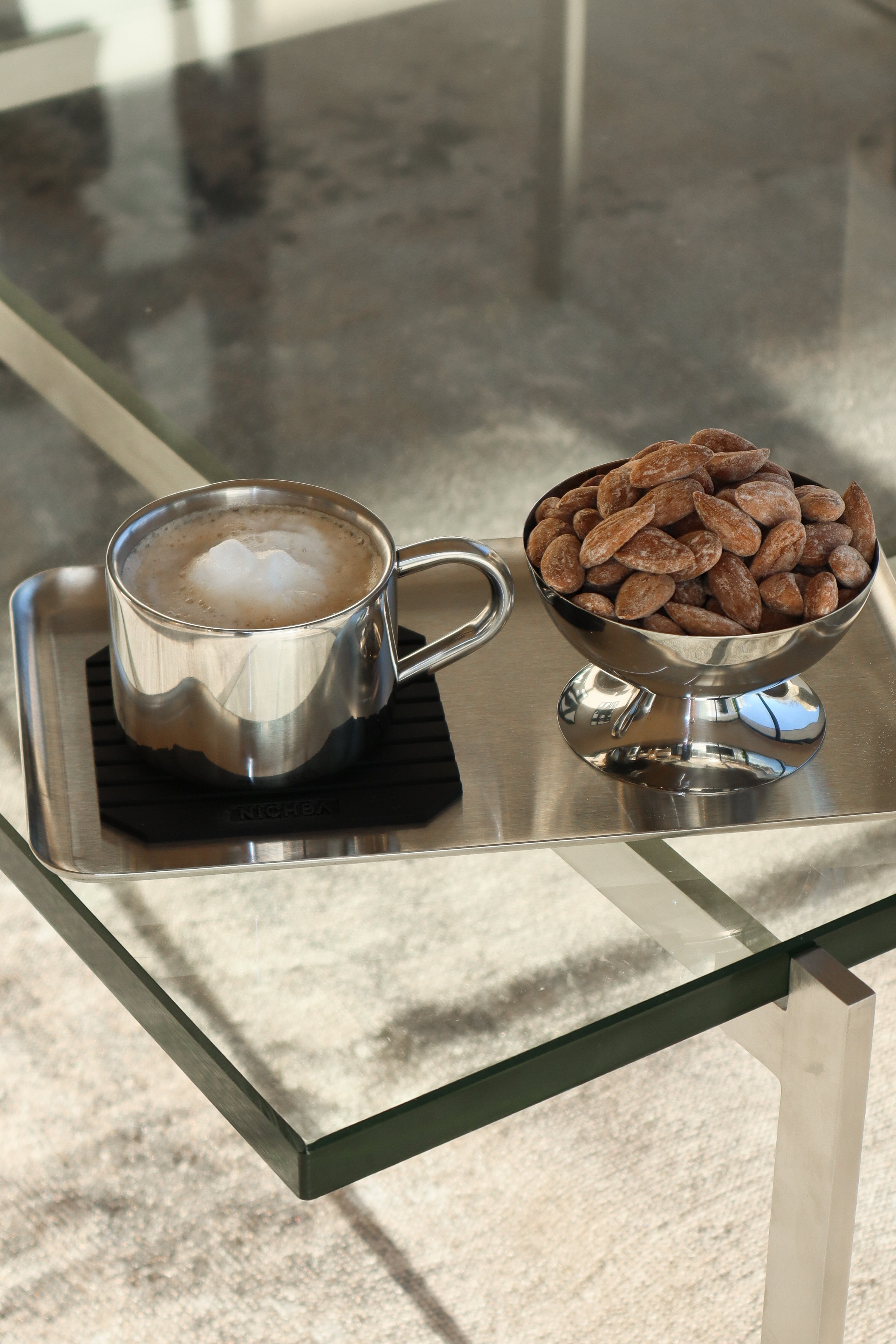 Stål serveringsbakke - Small